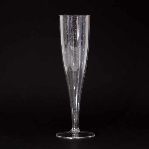 Personalised Hen Party Champagne / Prosecco Clear with Gold Glitter Plastic Flutes Product Gallery Image